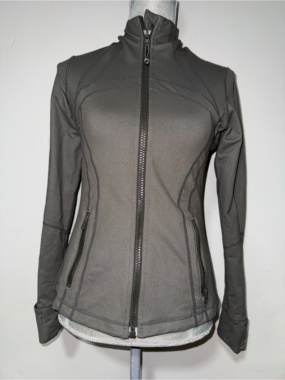 Lululemon Define Jacket Full Zip Yoga Workout Dark Olive Green Sz 6